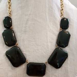 14th & Union Black Chunky Geometric Shapes Necklace